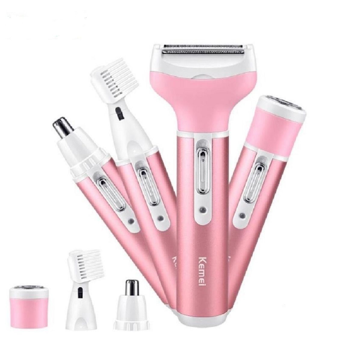 KEMEI - Maquina Depiladora Rasuradora Mujer Eléctrica 4 en 1