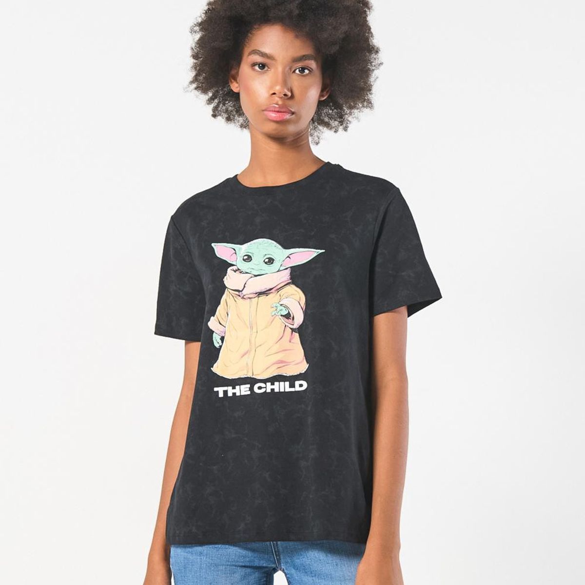 KOAJ - KOAJ Camiseta unicolor para mujer manga corta estampada en fre MUJER