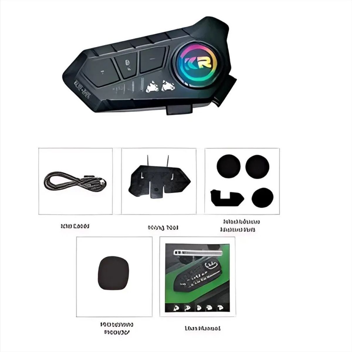 SHUNGA - Intercomunicador KR-M1 Helmet Wireless Earphone Sistema Bluetooth