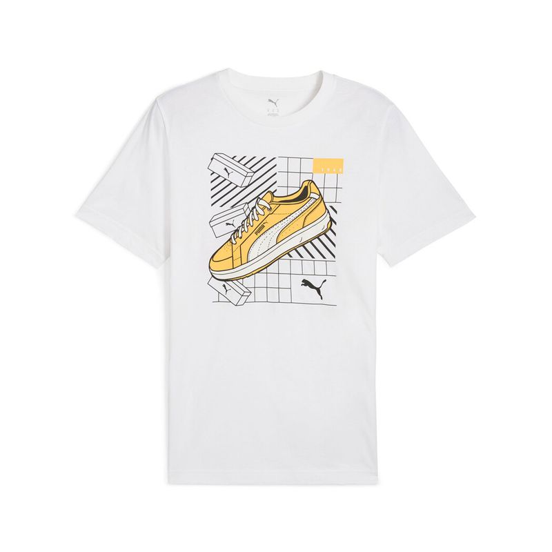 PUMA - Camisa Tshirt Marca Puma Graphics Sneaker Tee Blanco Hombre