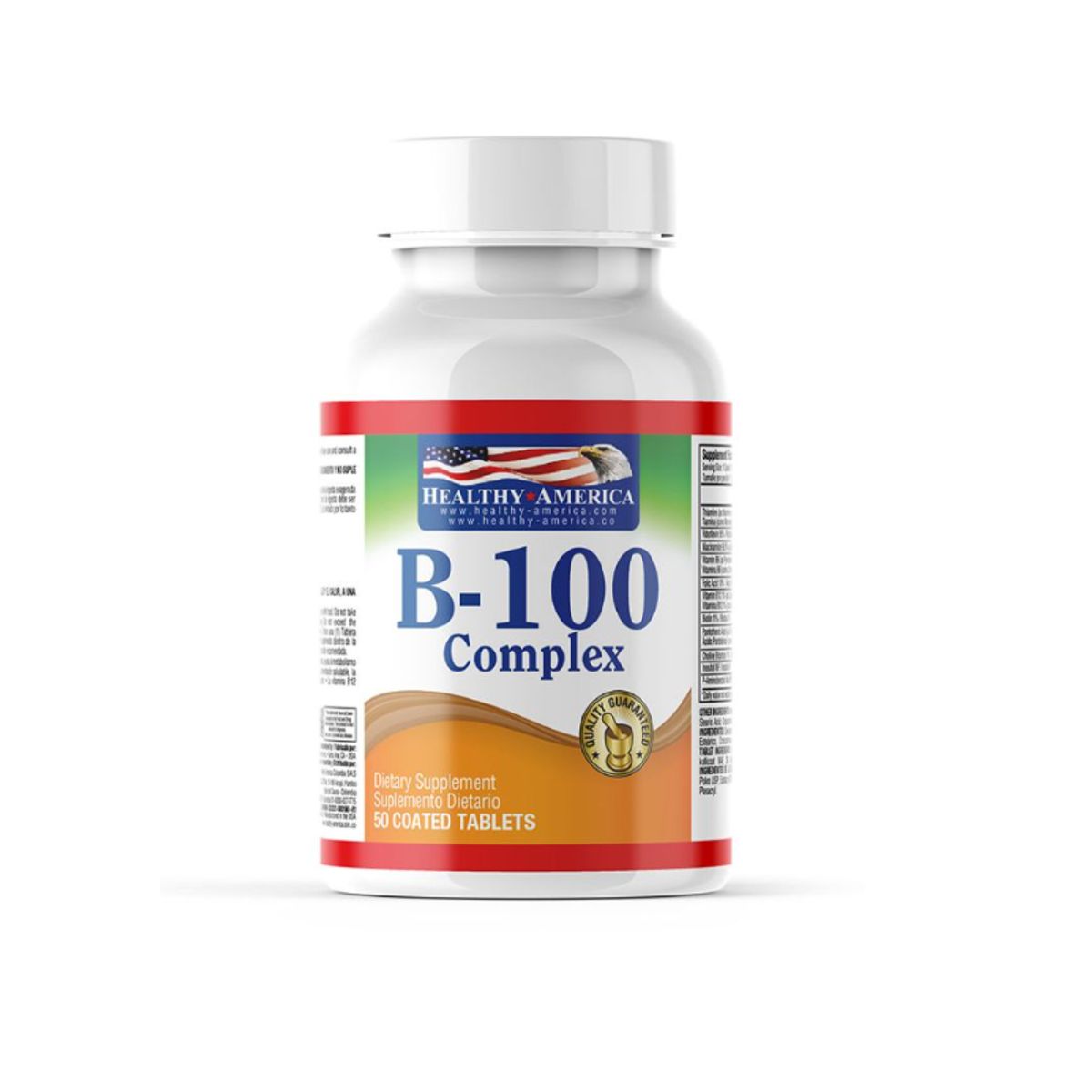 HEALTHY AMERICA - B-100 COMPLEX X 50 TABLETAS/ HEALTHY AMERICA