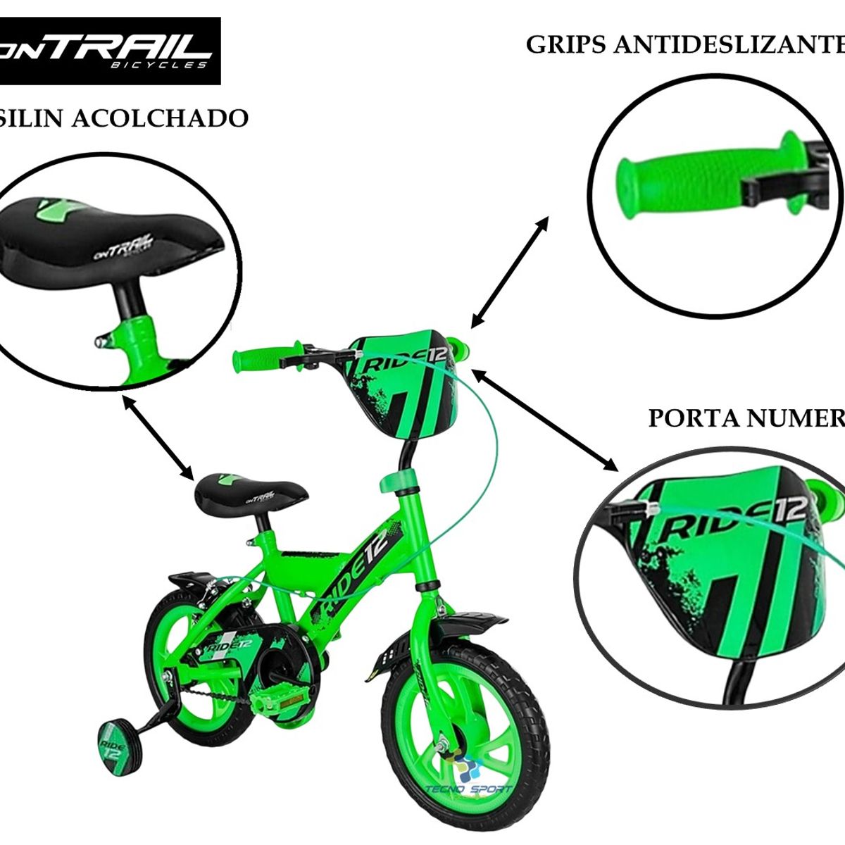 ONTRAIL - Bicicleta Niño Rin 12 ONTRAIL RIDE Ruedas Auxiliares