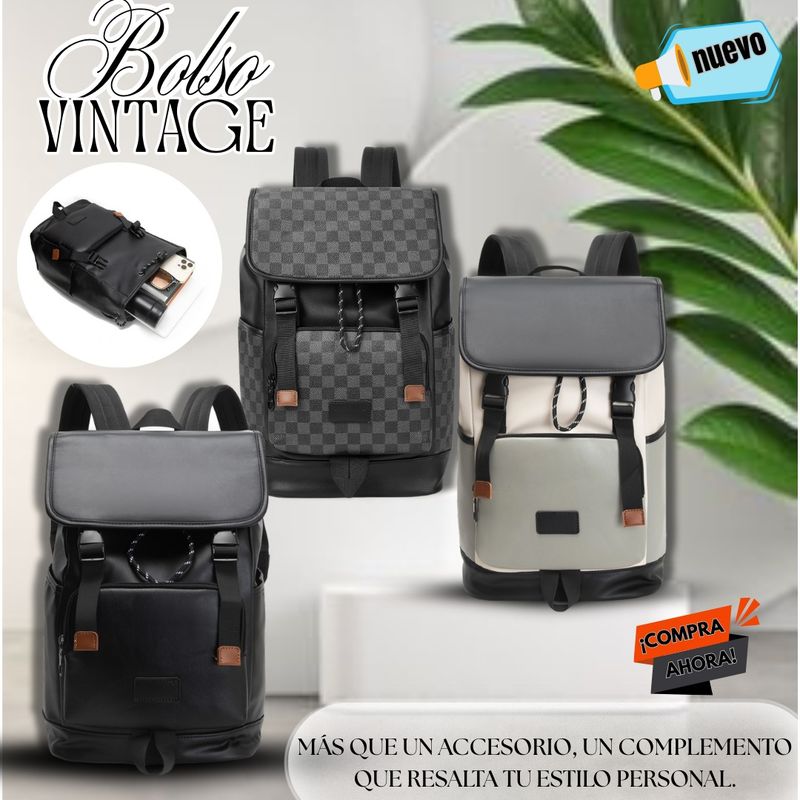 BOLSOS Y ACCESORIOS MB - BOLSO RETRO ELEGANTE PARA HOMBRE EN CUERO