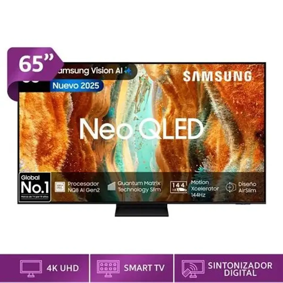 SAMSUNG - Televisor Samsung 65 Neo QLED 4K QN70F Vision AI Smart TV 2025