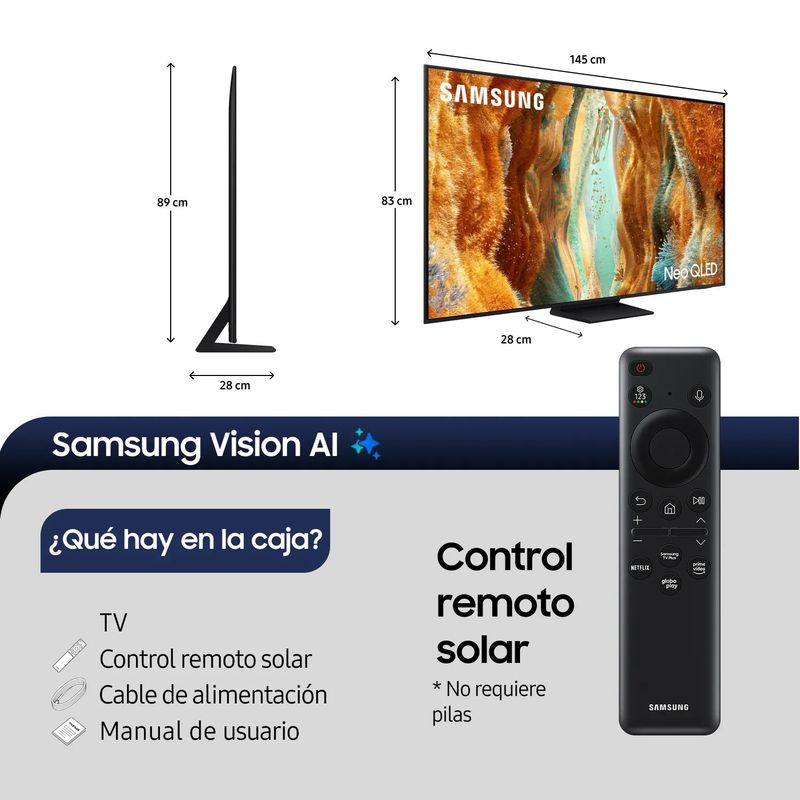 SAMSUNG - Televisor Samsung 65 Neo QLED 4K QN70F Vision AI Smart TV 2025