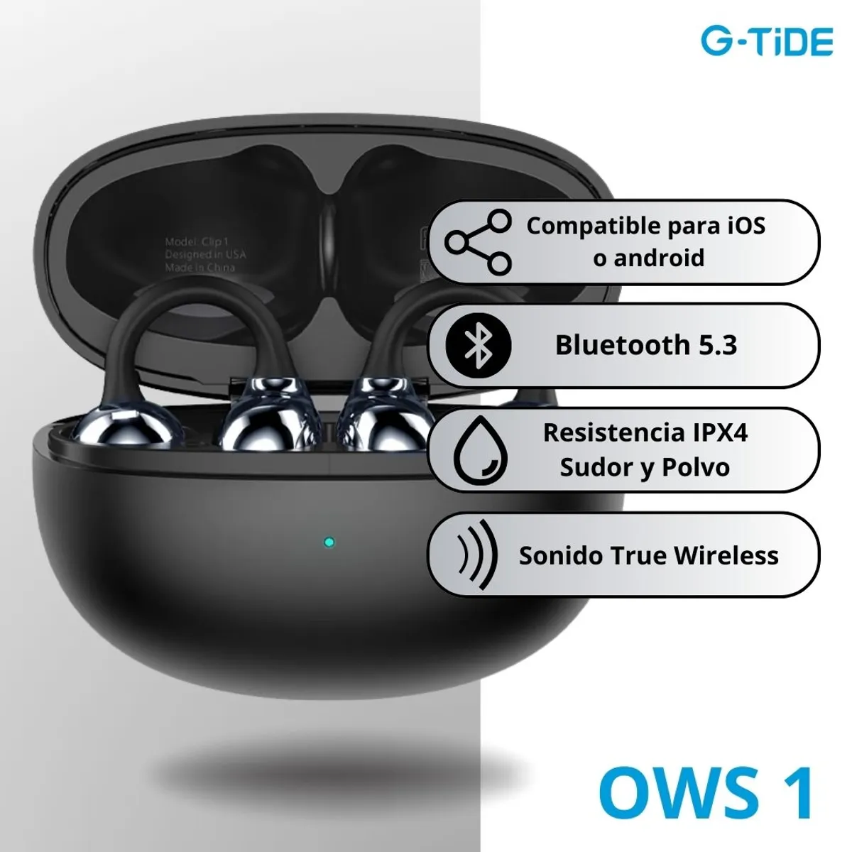 GENERICO - Audifonos Inalambricos G-TIDE CLIP 1 - Negros