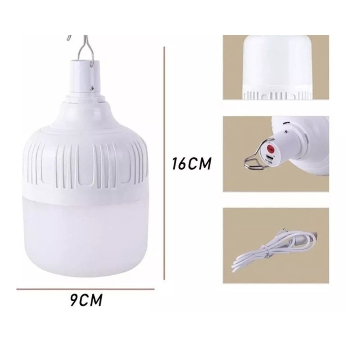 GENERICO - Bombillo Led Recargable 20W Lampara De Emergencia