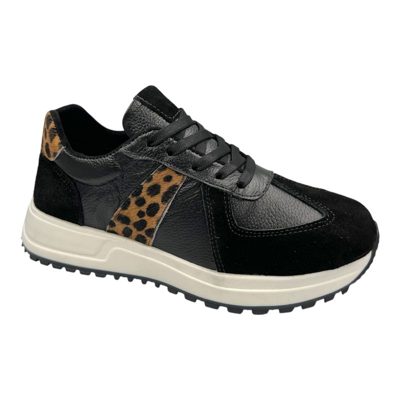 CALZADO BONT - Tenis CUERO Mujer Deportivo Negro Bont Madrid