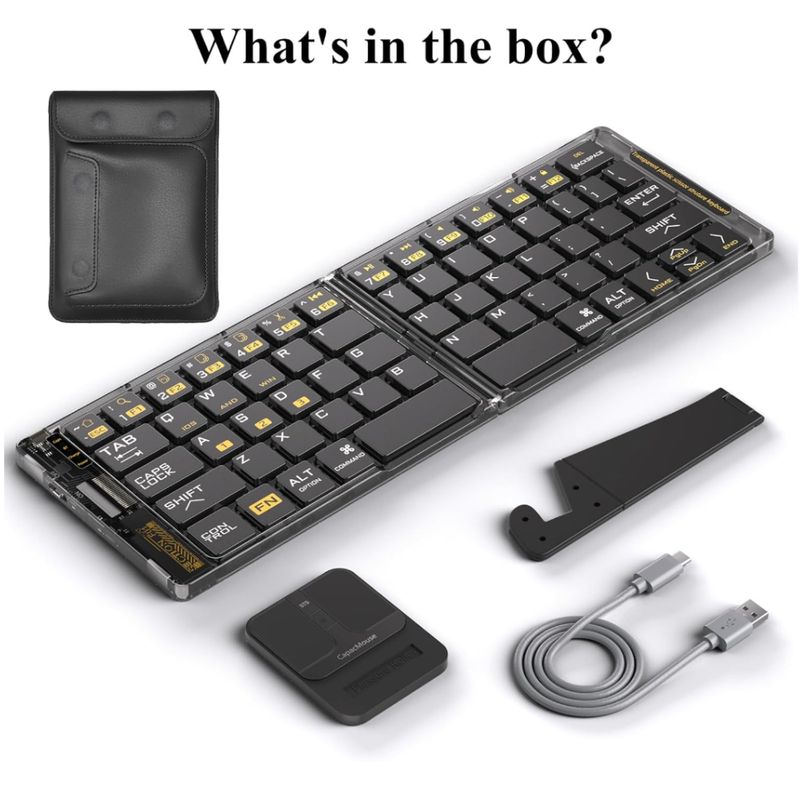 GENERICO - Teclado Y Mouse Portatil Y Plegables 24 G Bluetooth Negro Negro