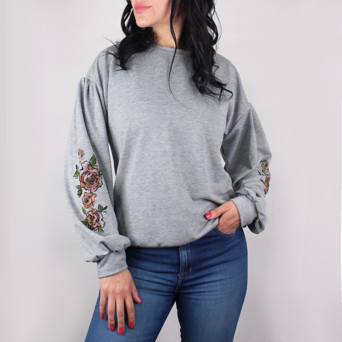 LEC LEE - Buzo Estampado Para Mujer Lec Lee - Gris