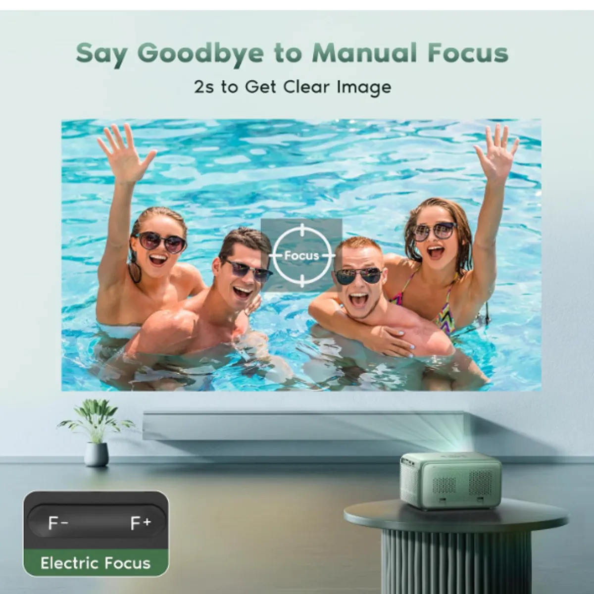 AMERICAN GENERICS - Proyector 4K con WiFi y Bluetooth proyector portátil TMY