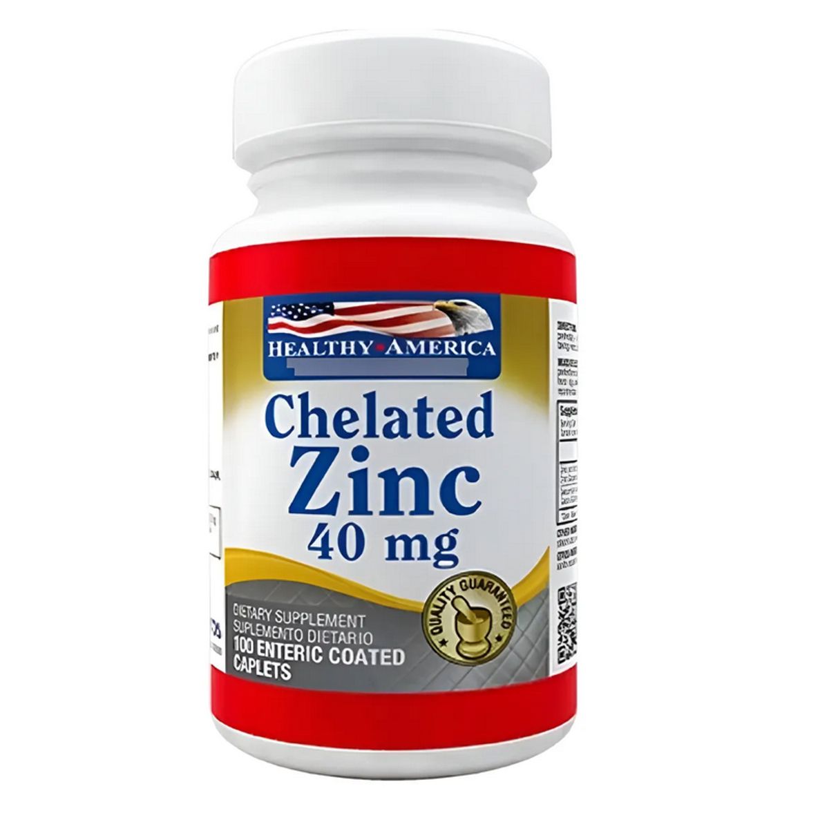 HEALTHY AMERICA - CHELATED ZINC X 100 TABLETAS/ HEALTHY AMERICA