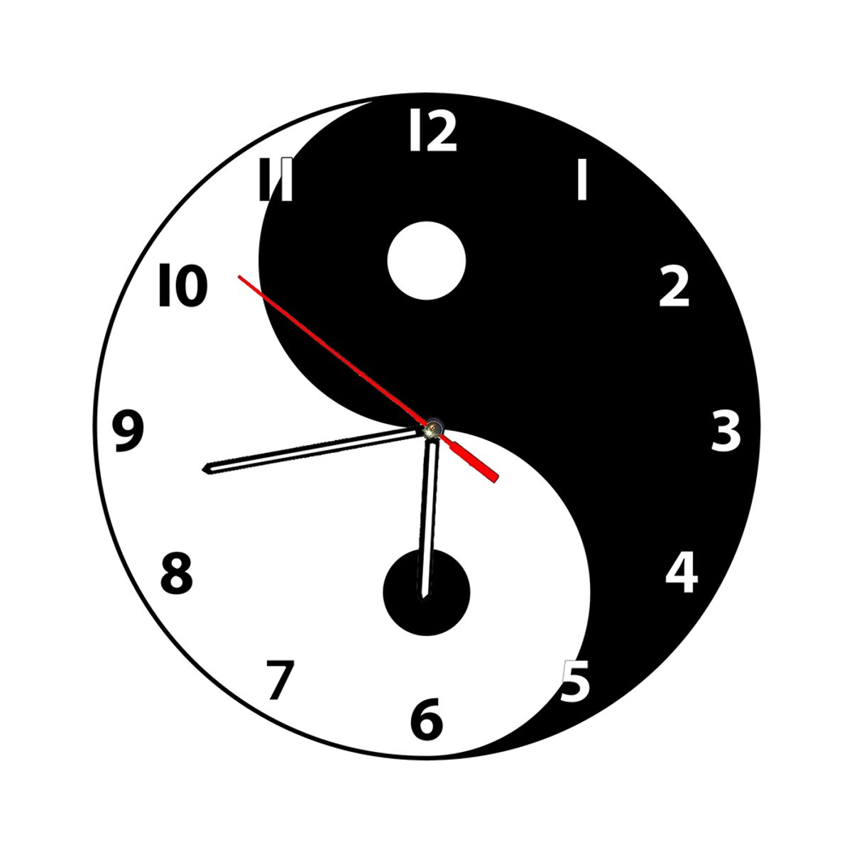 GENERICO - Reloj de Pared Ying Y Yang en MDF Imagen Digital