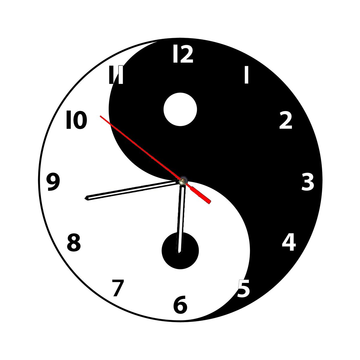 GENERICO - Reloj de Pared Ying Y Yang en MDF Imagen Digital