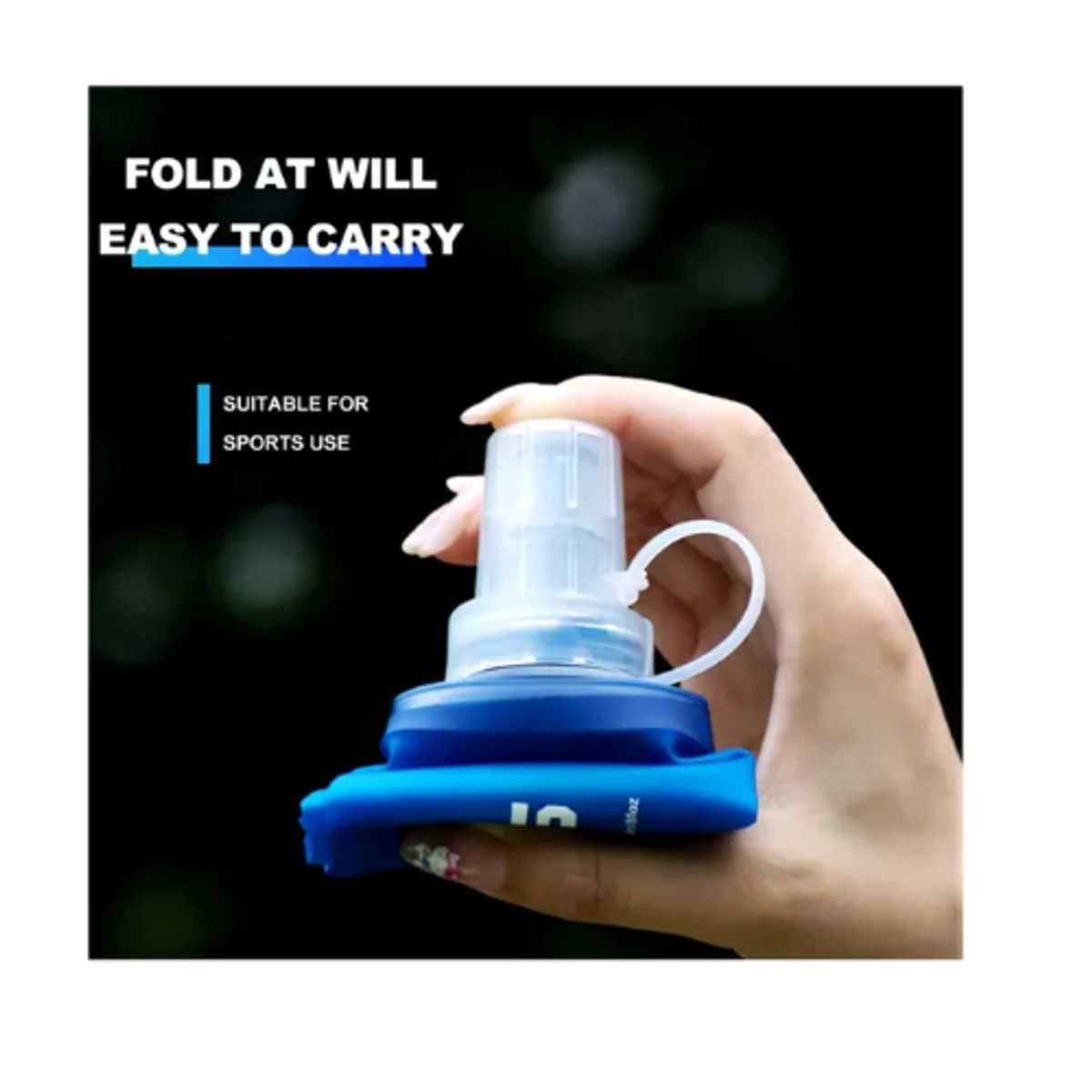 AFM - Termo Botella Plegable Silicona Agua Running 500ml Correr