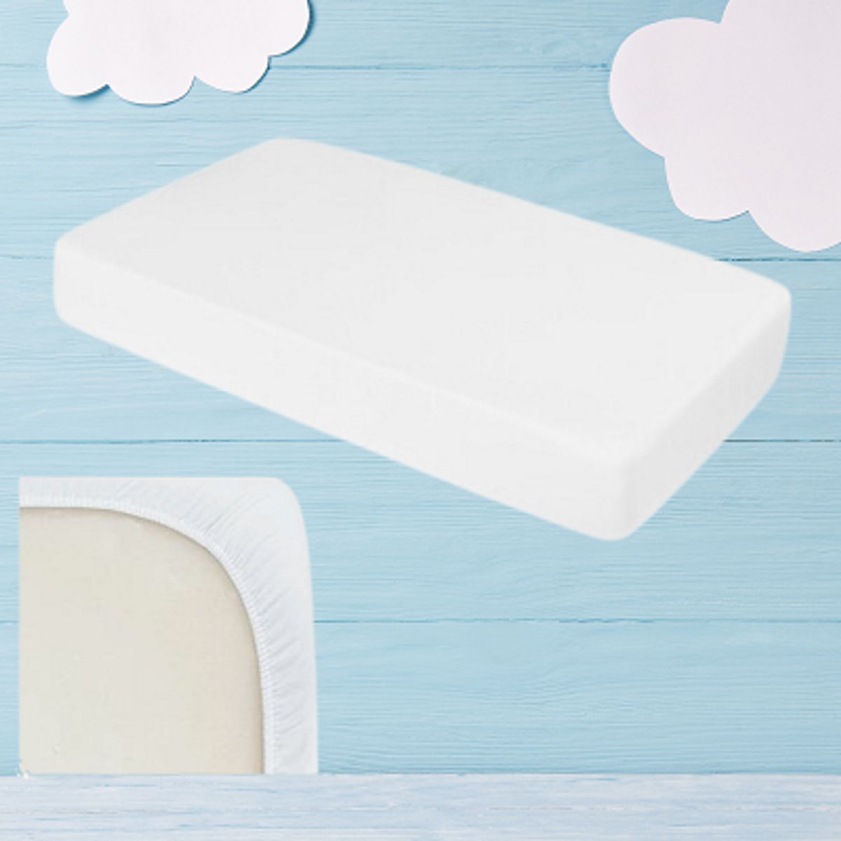 IKSA - Sabanas Para Cuna Corral de Bebe - Blanco