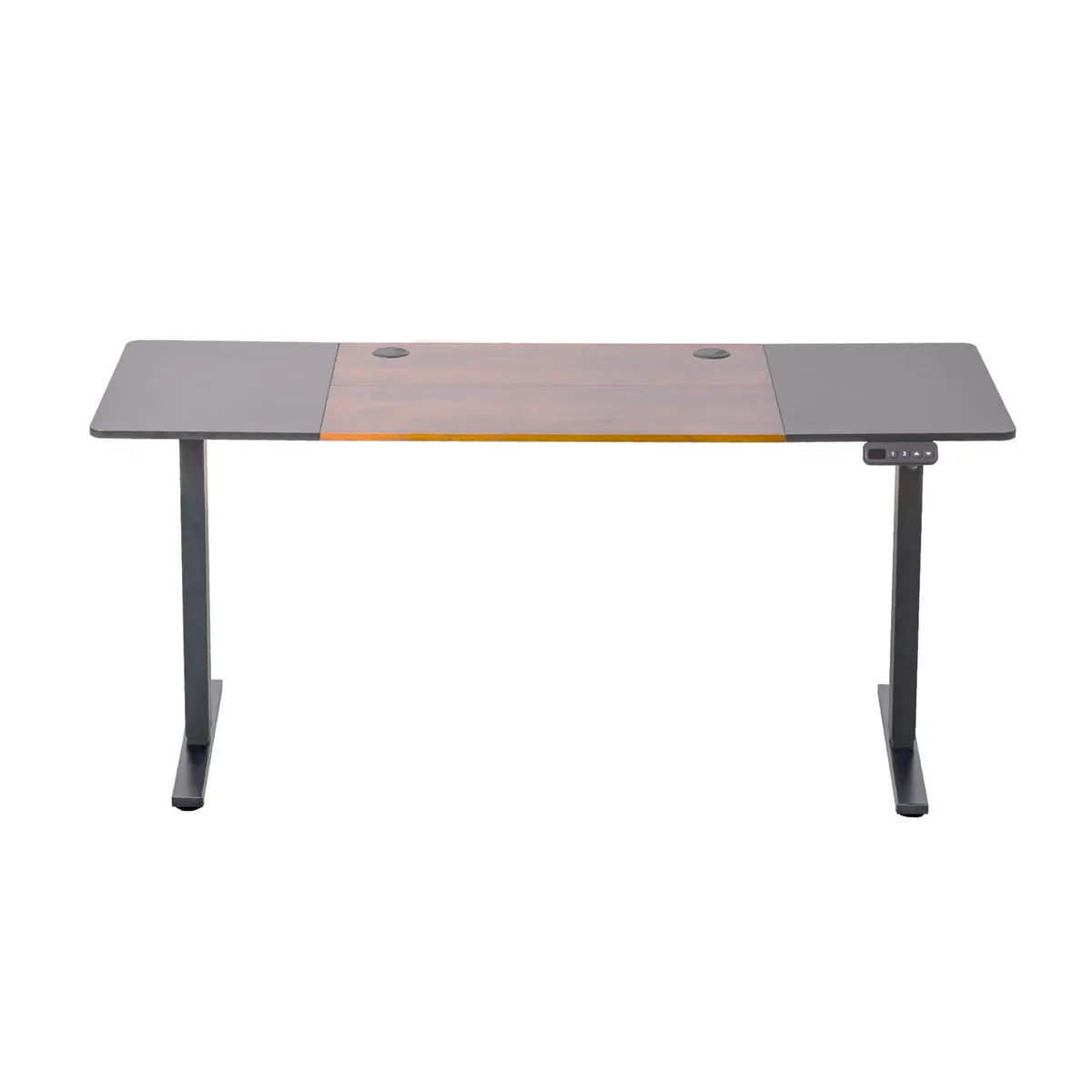 RELAN - Escritorio Eléctrico E-DESK-1 Ajustable Relan Con Rodachinas Negro y Café