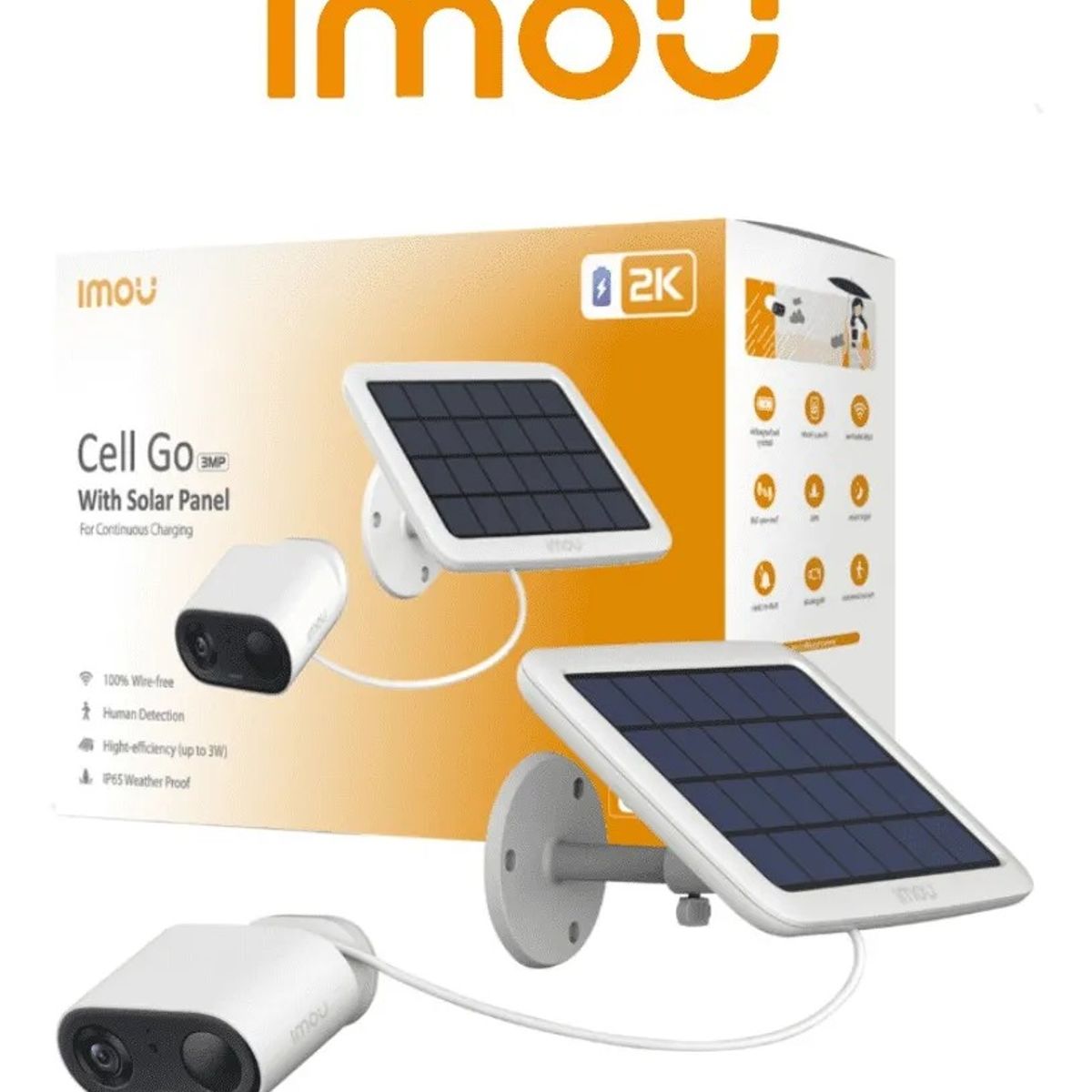 IMOU - Camara Seguridad Wifi Con Panel Solar Imou Cell Go 3mp 2k Color Blanco