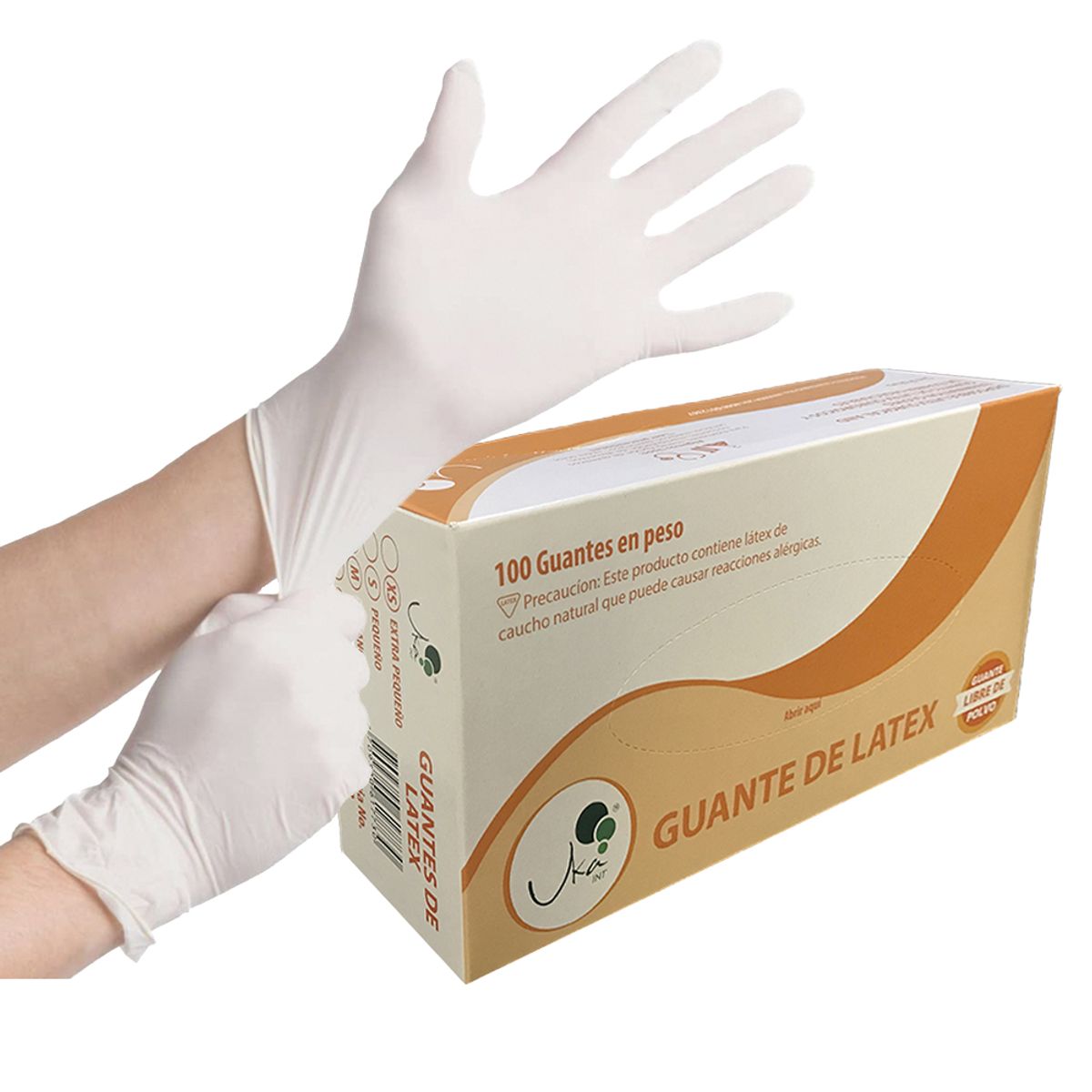 UKAINT - Guante látex sin polvo x 100 und talla L
