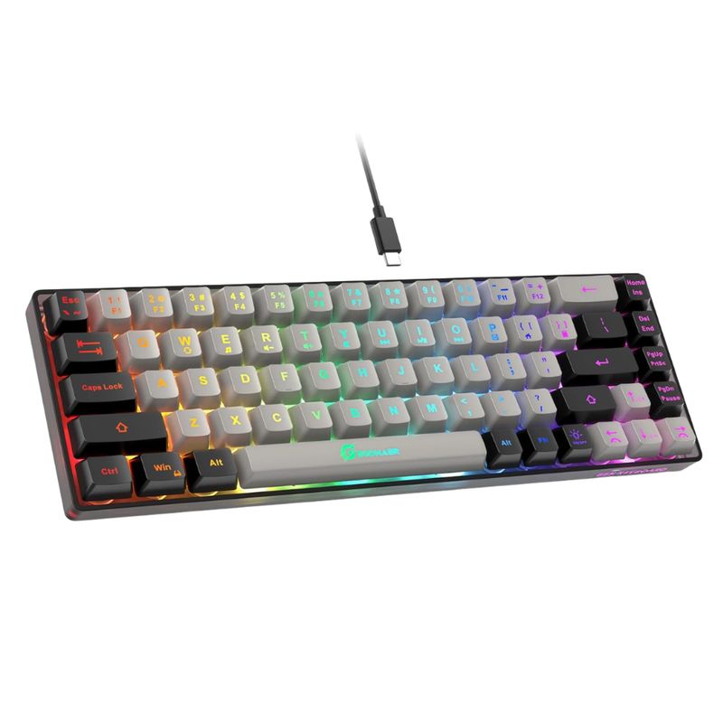 GENERICO - Teclado Gamer Al 65% Retroiluminado Rgb Geodmaer Negro Inglés