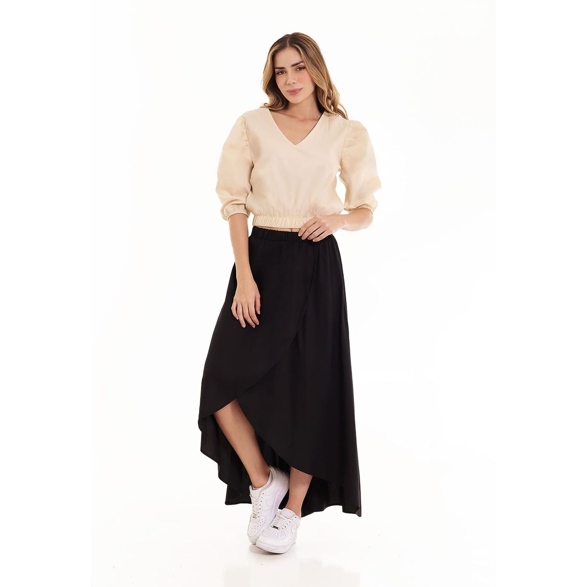 BELIFE - Blusa con manga bombacha para mujer