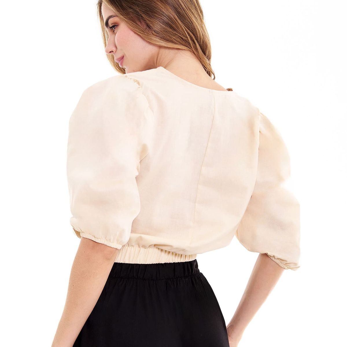 BELIFE - Blusa con manga bombacha para mujer