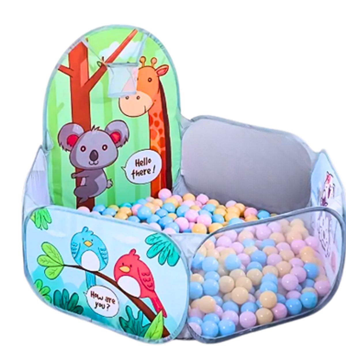 IKSA - Contenedor de Pelotas + 100 Pelotas de Colores