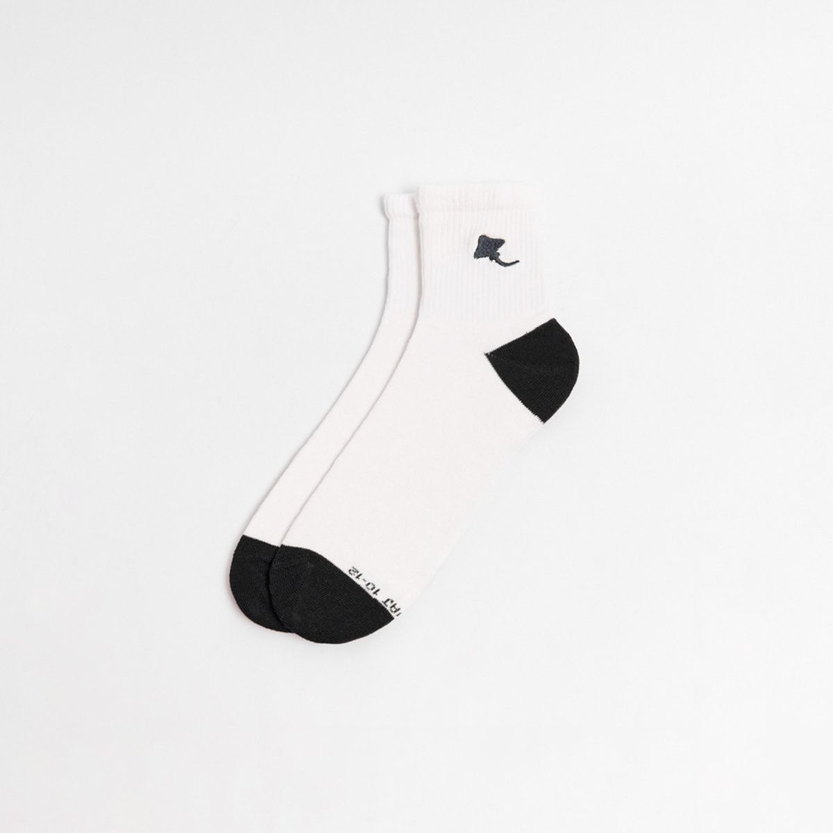 KOAJ - KOAJ Medias cremas cortas con arte de animal marino Hombre