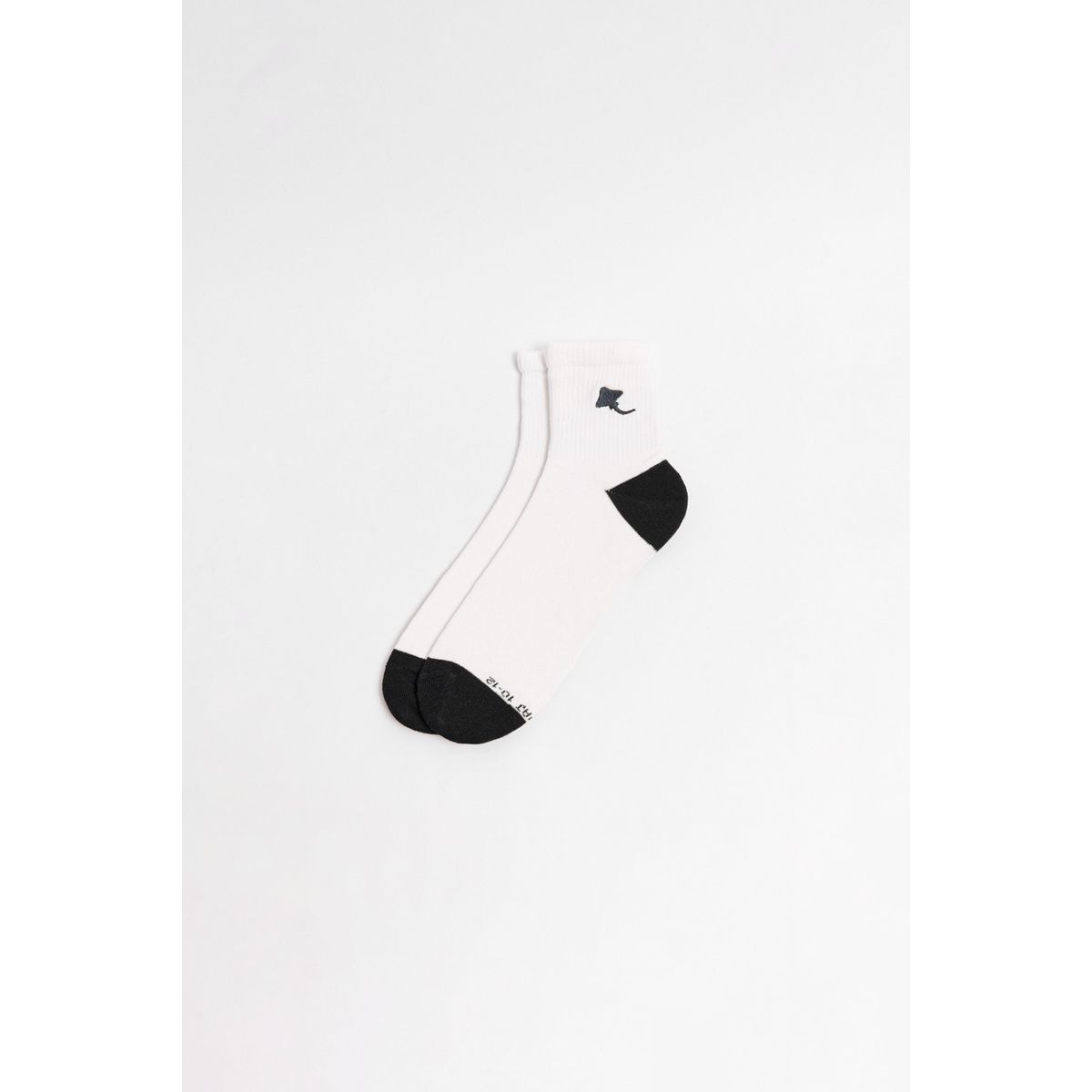 KOAJ - KOAJ Medias cremas cortas con arte de animal marino Hombre