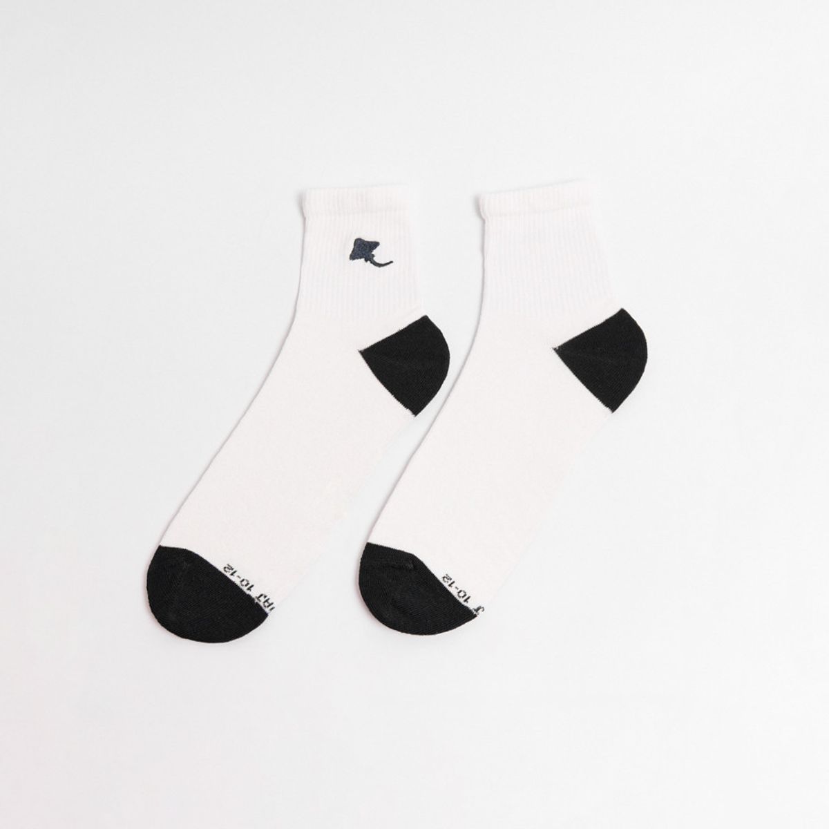 KOAJ - KOAJ Medias cremas cortas con arte de animal marino Hombre