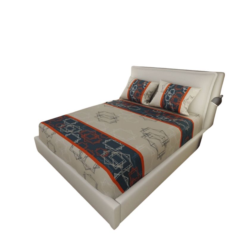 ELEGANCE - Sábana ajustable + 2 Fundas Cama DOBLE 140x190