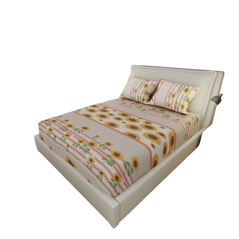 ELEGANCE - Sábana ajustable + 2 Fundas Cama DOBLE 140x190