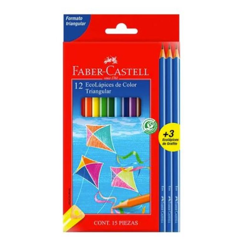 FABER CASTELL - Colores Faber Castell 12 +3 Und
