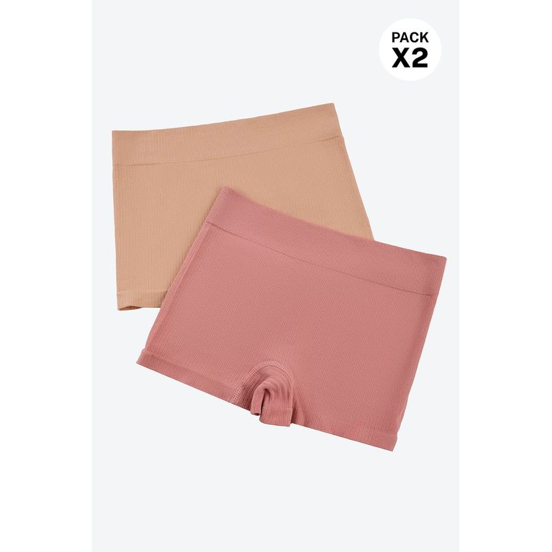 LILI PINK - Panty tipo boxer con tecnologia seamless paquete x2
