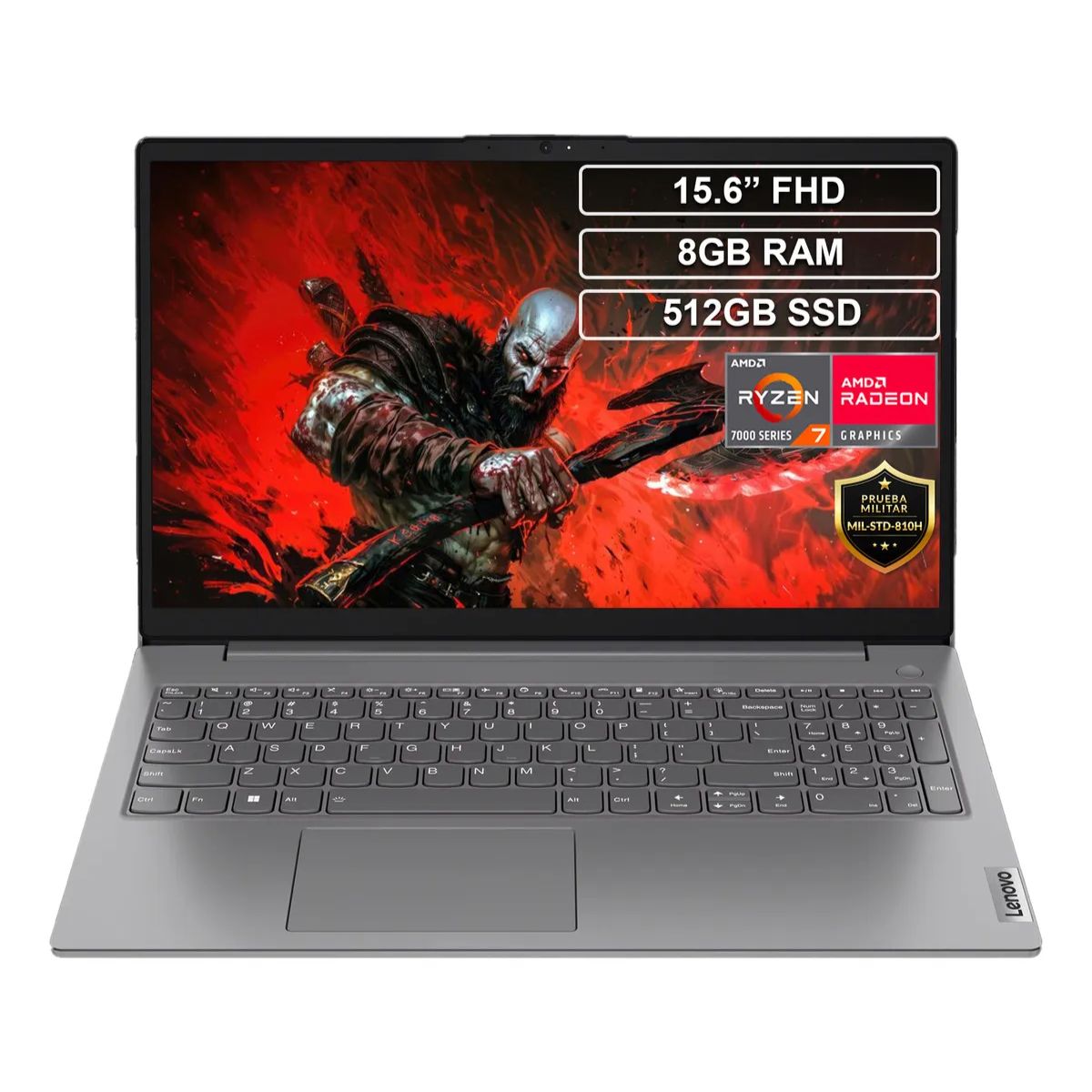 LENOVO - Portátil Lenovo V15 G4 Ryzen 7 7730u 8gb 512gb Fhd 15.6 Gris Hierro Gris Hierro