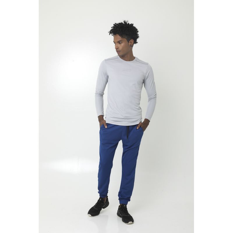 BELIFE - Camiseta deportiva manga larga gris para hombre