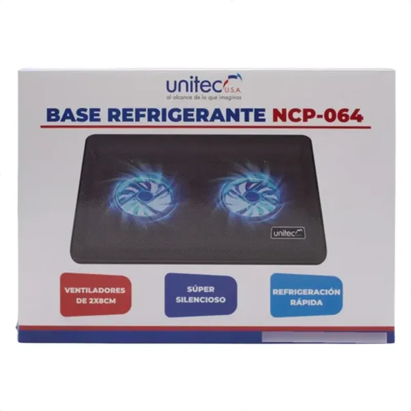 UNITEC - Base Refrigerante Portátil Unitec Ncp-064 2 Fan