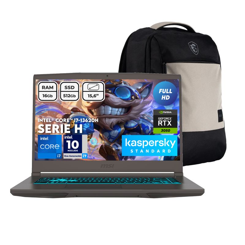 MSI - Portátil Gamer Msi Intel Core I7 13620h Ram 16gb Ssd 512gb Rtx 3050