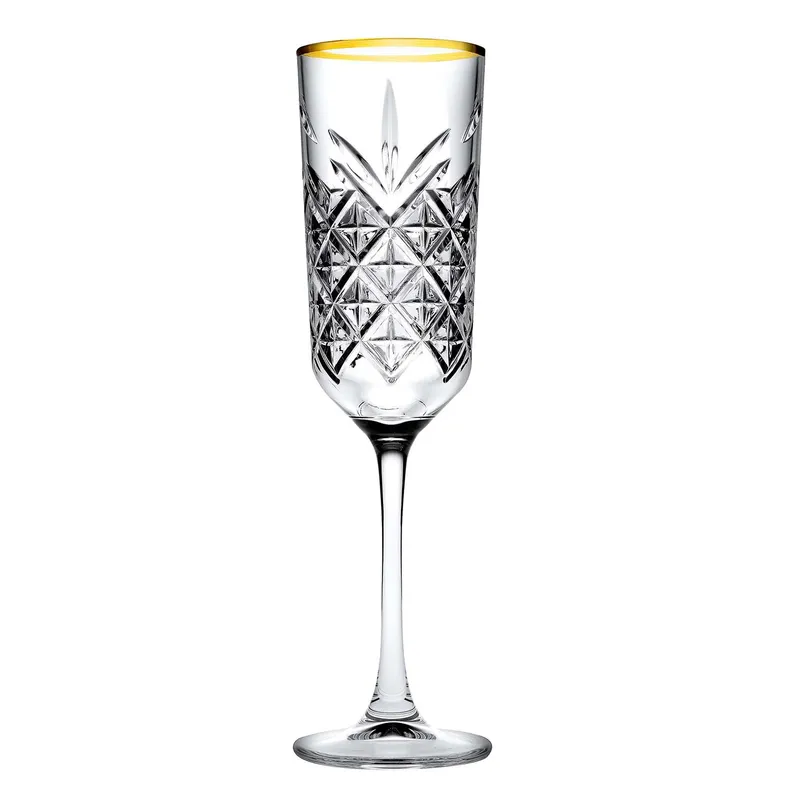 PASABAHCE - SET 4 COPAS CHAMPAGNE GOLDEN TOUCH