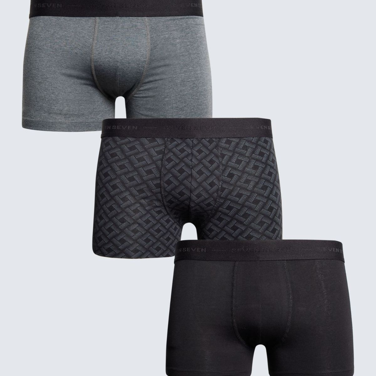 SEVEN SEVEN - Boxer Para Hombre Fleat Seamer Corto Color Gris Oscuro Marca Seven Seven #45000352