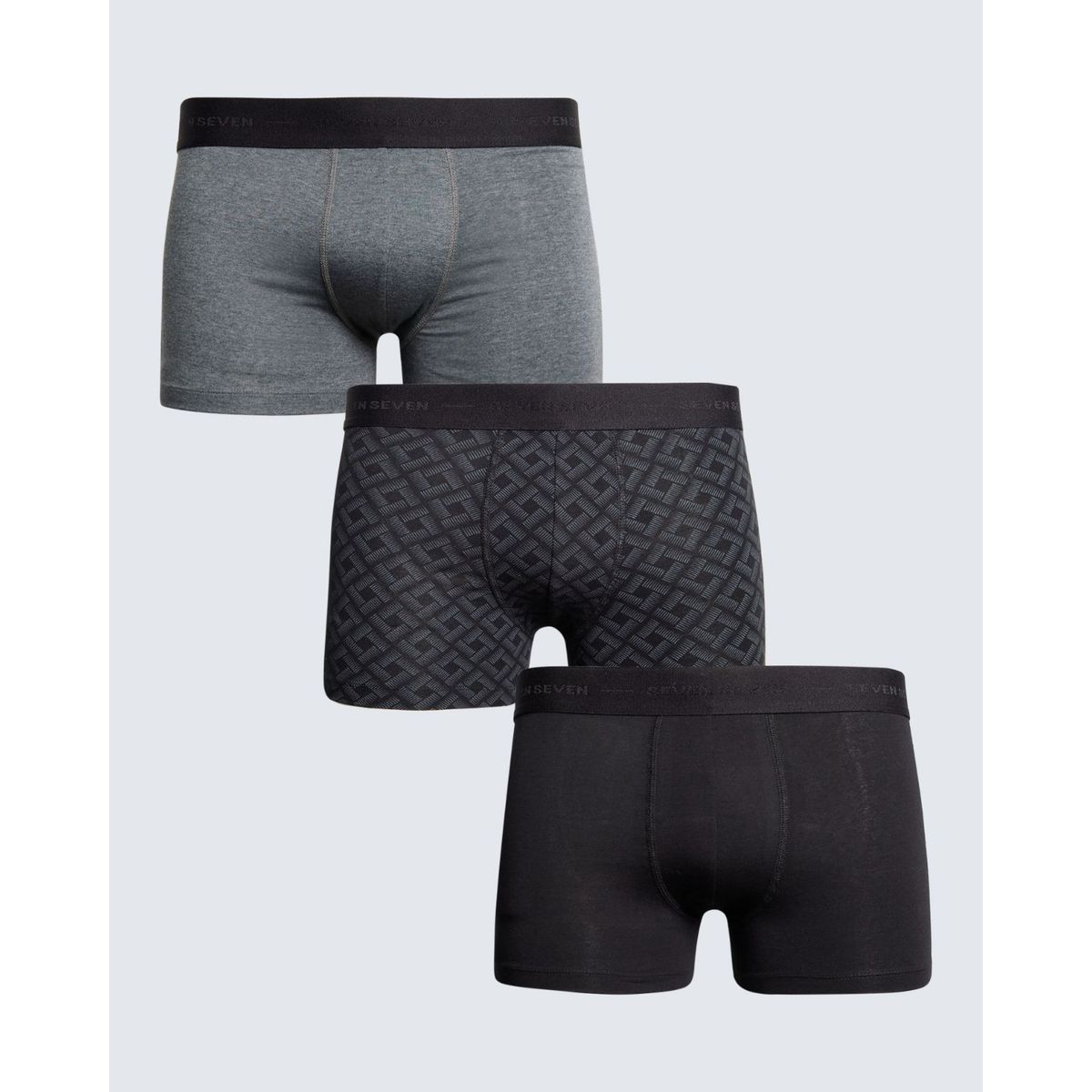 SEVEN SEVEN - Boxer Para Hombre Fleat Seamer Corto Color Gris Oscuro Marca Seven Seven #45000352