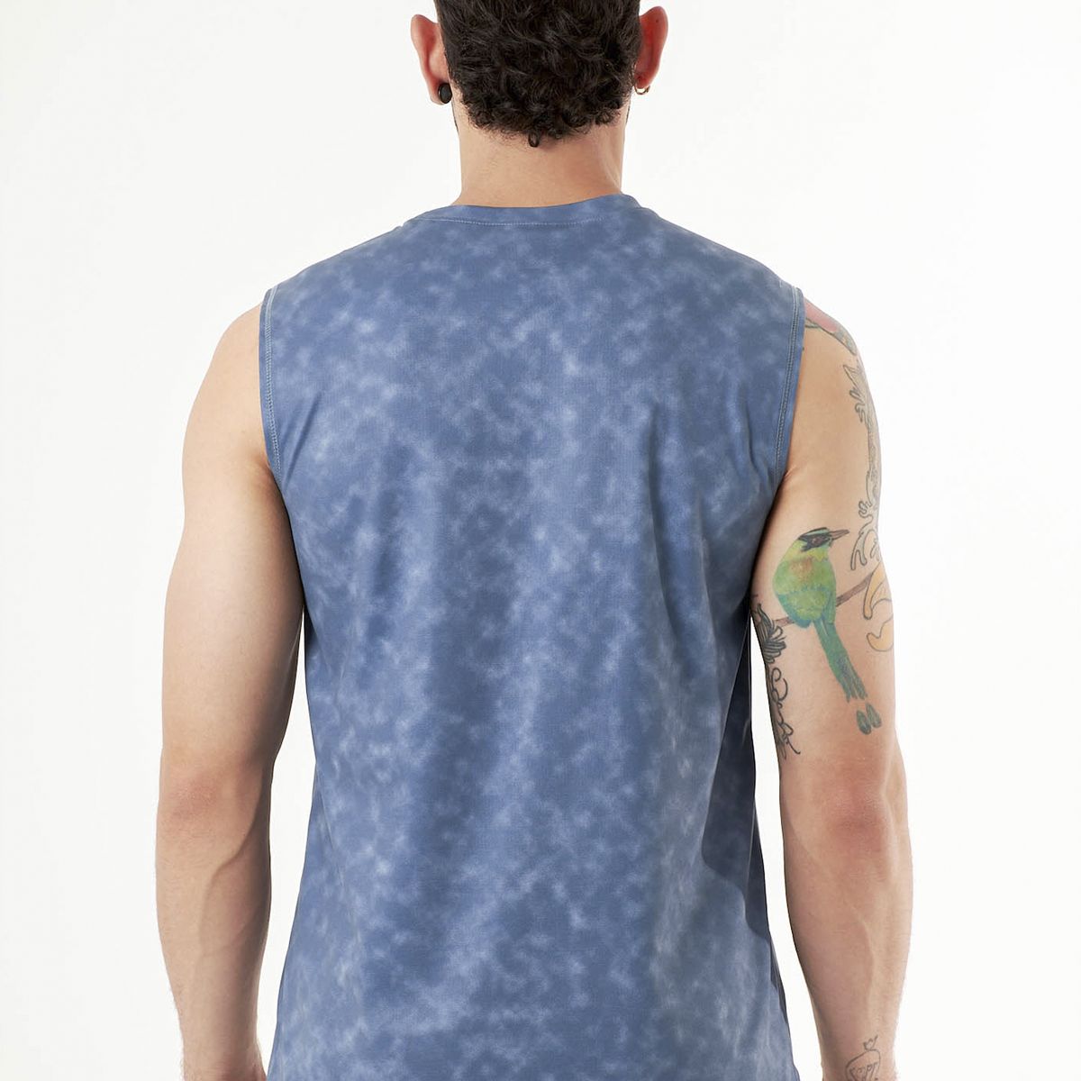 BELIFE - Camiseta sublimada manga sisa azul para hombre