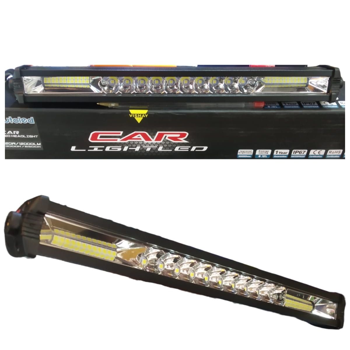 CAR ACCESSORIES - Exploradora LED Aluminio 82Leds 12V Y 24V Luz Blanca Fija