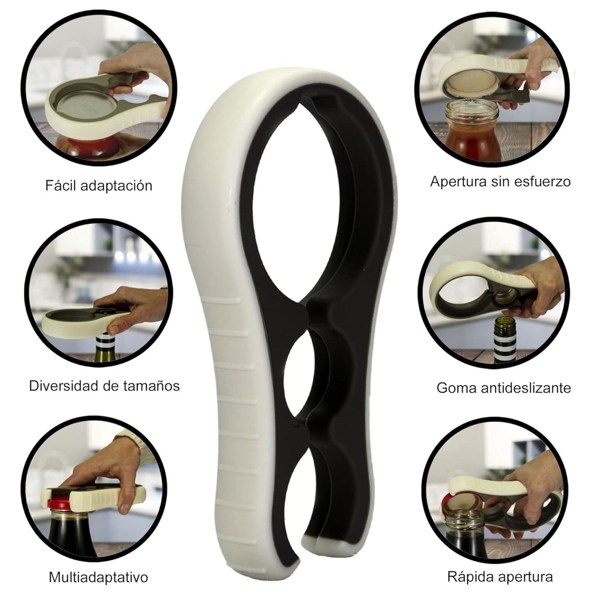 TRIPLE CLEAN - Abridor De Tapas De Frasco Multiuso