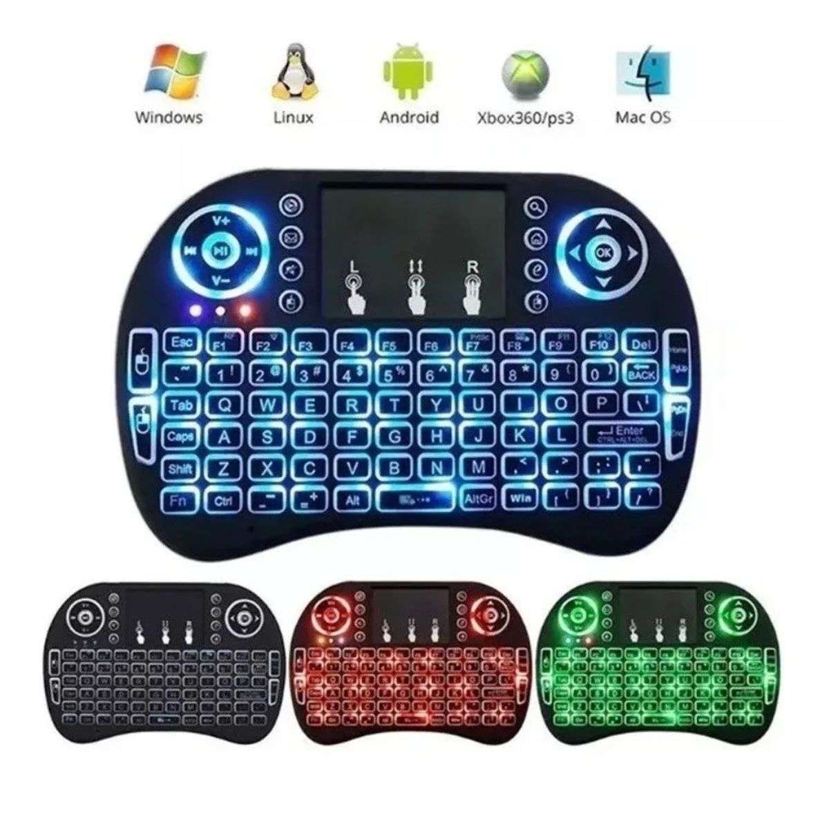 KEYBOARD - Mini Teclado Inalámbrico Universal Keyboar Retroiluminado