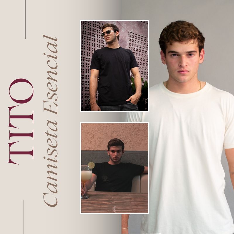 HOGARETO - Set x 2 Camisetas Básicas Hombre Tito Venettio Algodon Pima Peruano