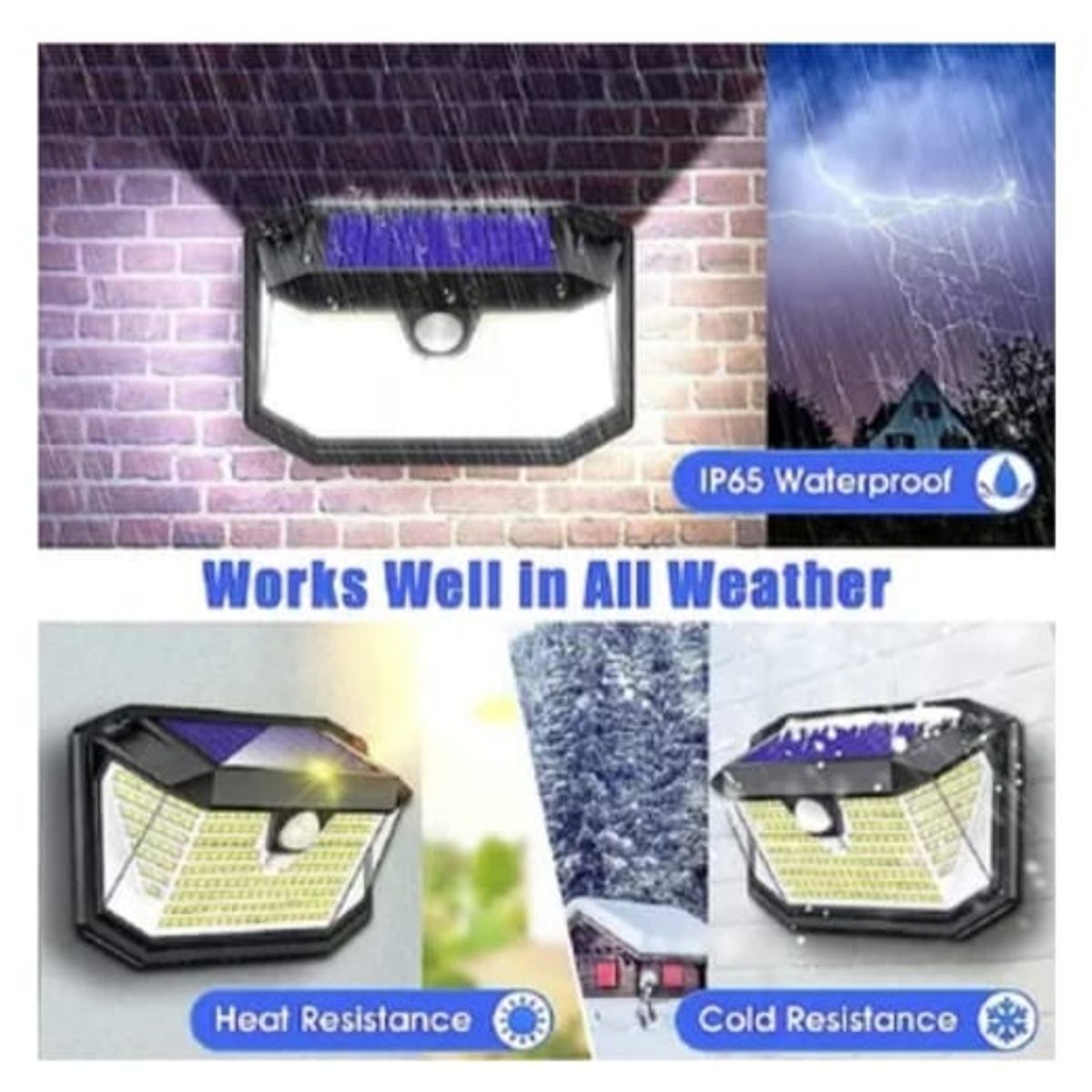 GENERICO - Lampara Solar Led Exterior Pared  Sensor Movimiento