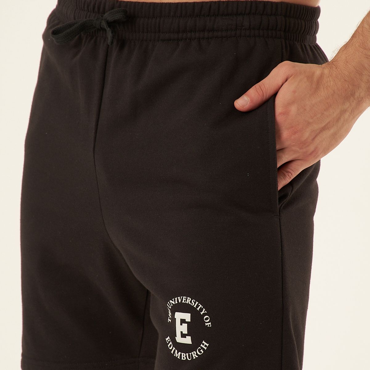 BELIFE - Bermuda estampada negra para hombre