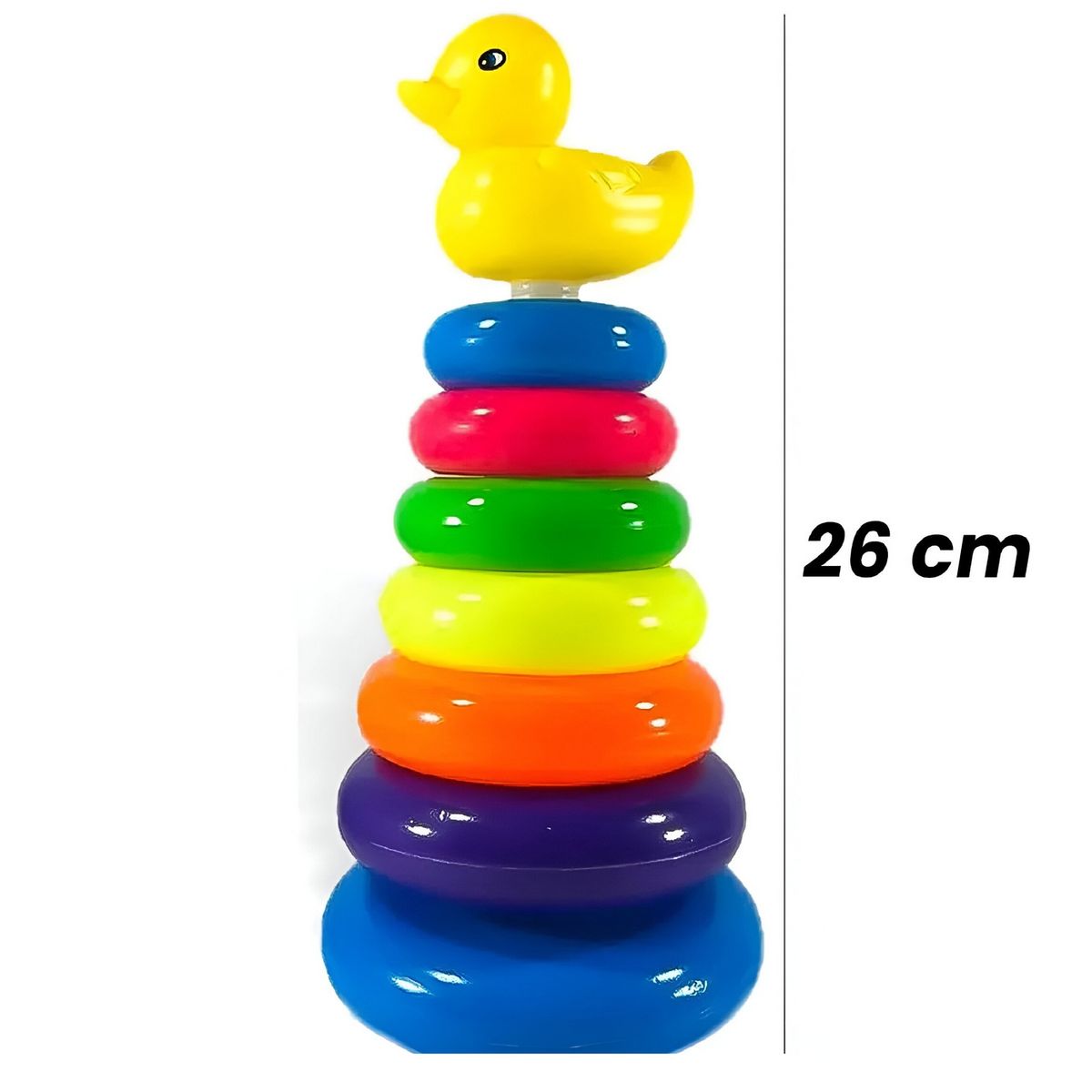 GENERICO - Juego Torre Aros Encastre Pato Cuac Motricidad De Bebe