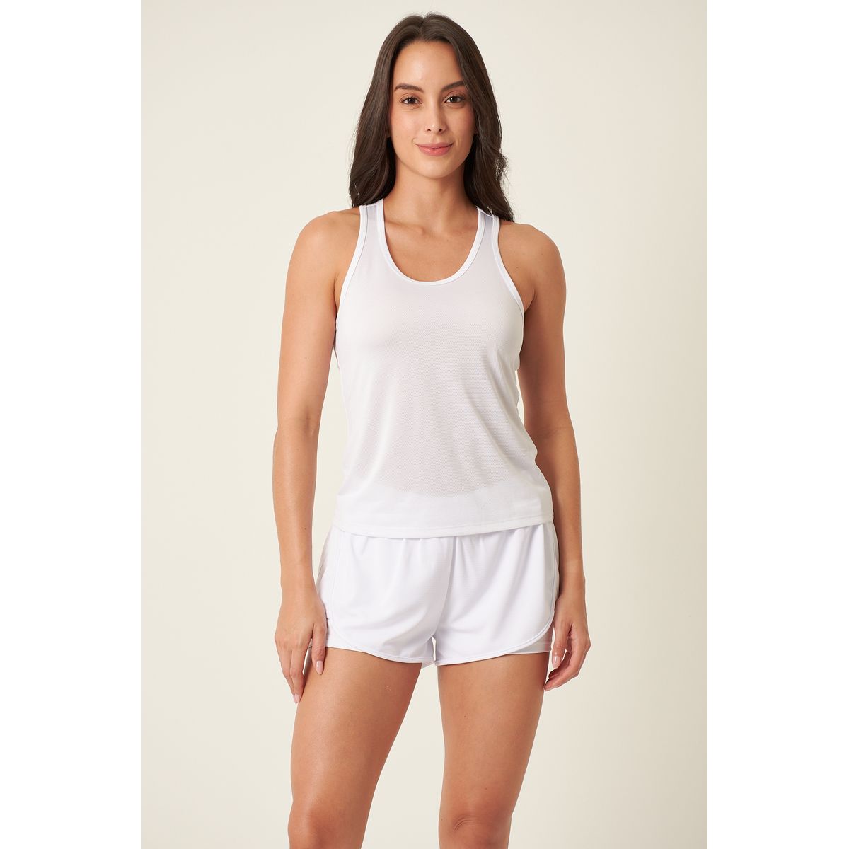 BELIFE - Camiseta deportiva manga sisa blanca para mujer